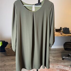 Chic Olive Green Blouse